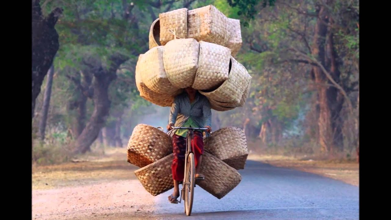Person carrying a heavy load
